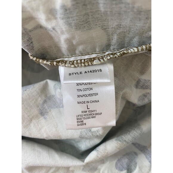 LRG Wovens Collection Mens Size Large Shirt Green Wolfland Button Down Camo - Picture 14 of 16